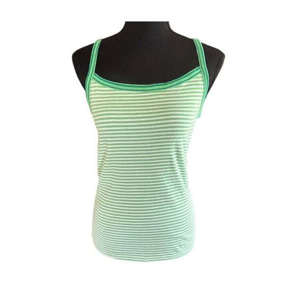 GAP Bundle – NWT – Pink Lace Cami & Green Striped Tank – Size L / 38C - Picture 2 of 8